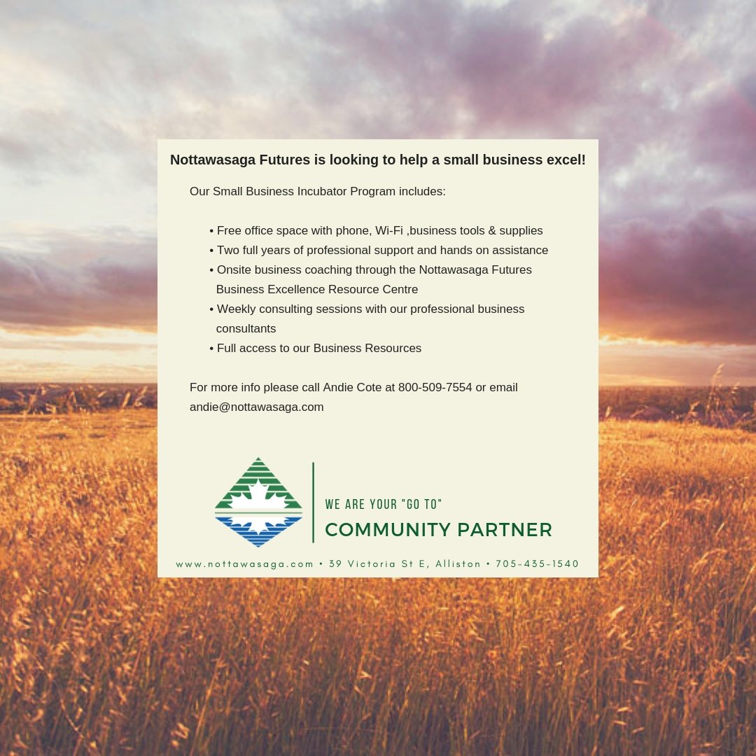 NottawasagaNews's tweet image. Now accepting applications for local Incubator Program