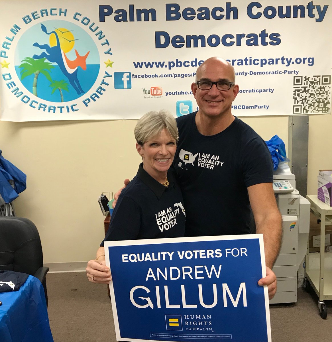 HRC President Chad Griffin in Florida with equality voters to turn out the vote.