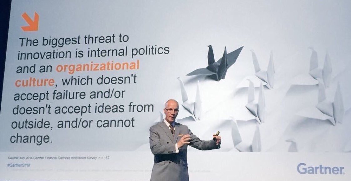 ValaAfshar's tweet image. Dear CEO,

The biggest threat to innovation is internal politics and an organizational culture which doesn't accept failure, and/or doesn't accept ideas from outside, and/or cannot change. #DF18