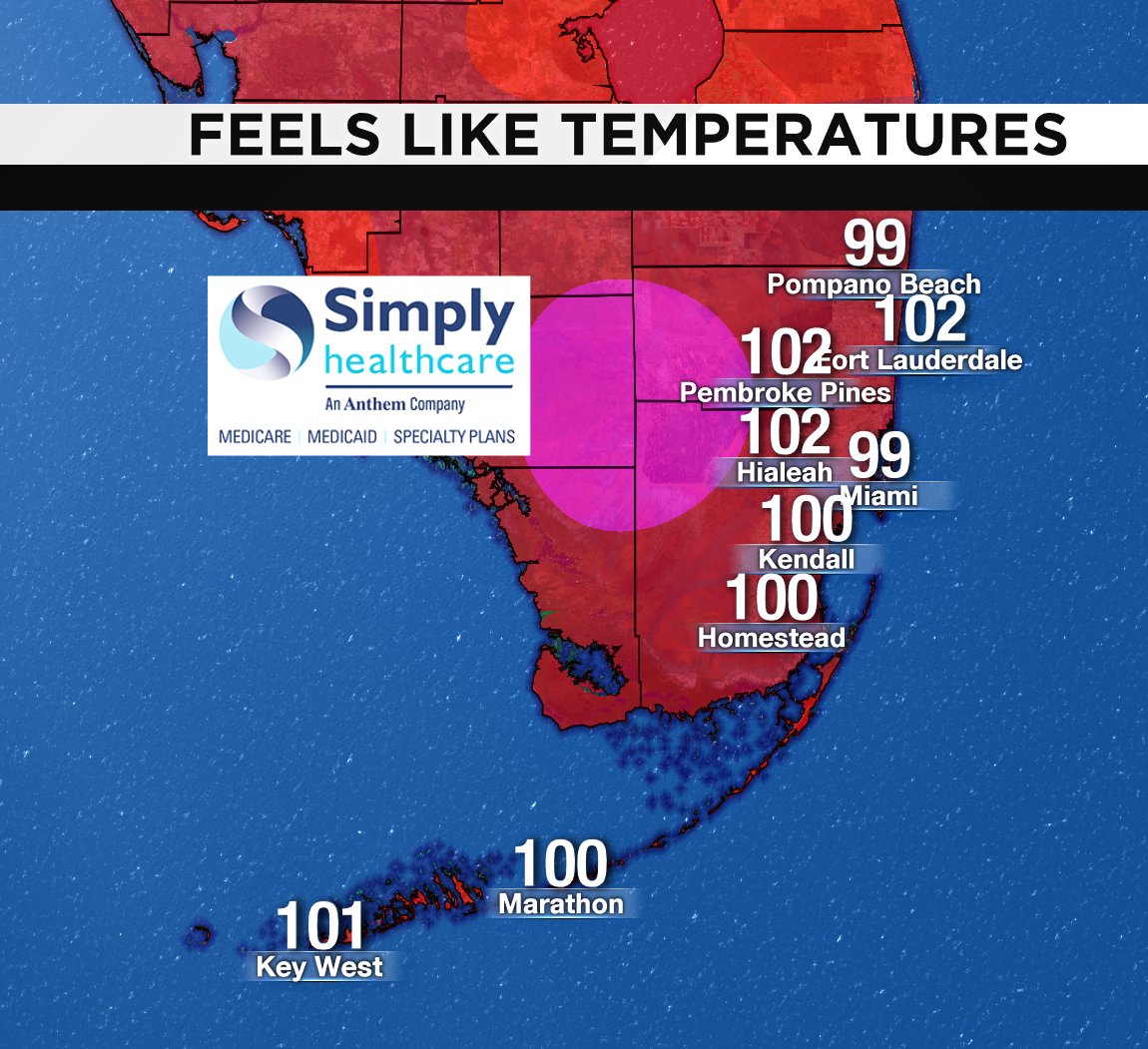 It's 3PM! Check out the heat index. #BROWARD #MIAMIDADE #FLKEYS Presented by Simply Healthcare https://t.co/w3etwyV3RM