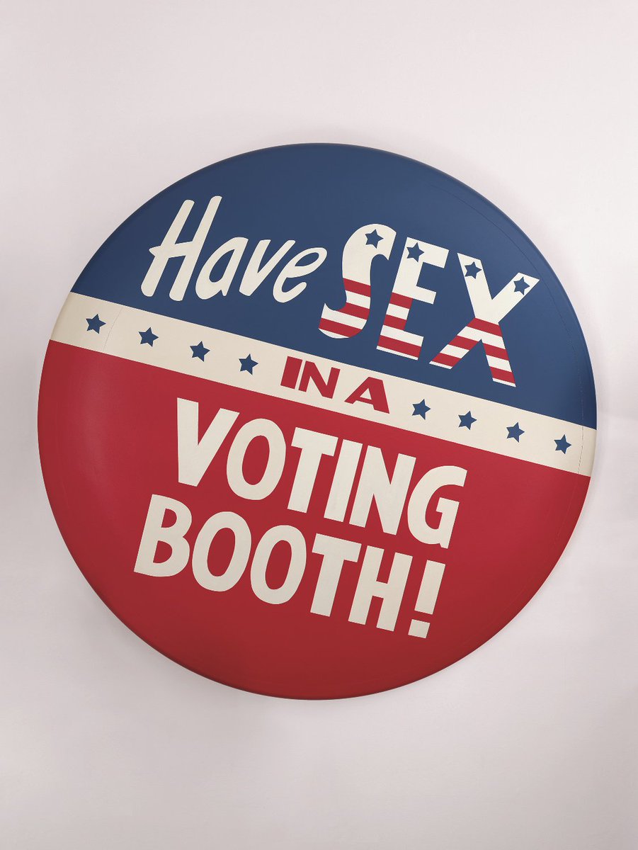 artbma's tweet photo. ...but first, register to vote! Then get tix to the John Waters: Indecent Exposure opening celebration on Oct. 7. #nationalvoterregistrationday

[“Campaign Button.” 2004. Private collection NY. © #JohnWaters, C/o Marianne Boesky Gallery. Photo: Elisabeth Bernstein] #johnwatersbma https://t.co/ixUJybyya4