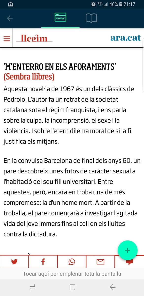 josep_palome's tweet photo. Aquesta no la sabia d'en Pedrolo ! Sempre avançat al seu temps 🤣 #aforaments #fonaments #AnyPedrolo #Pedrolo @diariARA @mdepedrolo @AnnaVillalonga @AnyPedrolo_2018 https://t.co/1zZQxISUE1