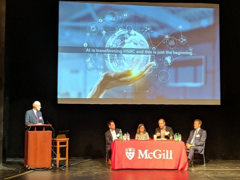 PhilMitsopoulos's tweet photo. @StradigiAI's own @lesieur27 sharing his insights on a @BritishQuebec panel discussing AI Financial Applications @mcgillu #AI #BQBC https://t.co/WpCbiMAOm7