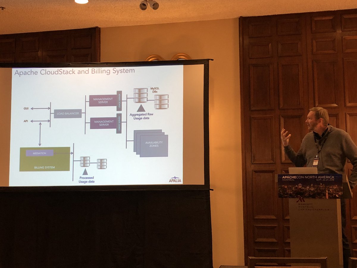 dagsonstebo's tweet image. Pierre from @Apalia showing how their Amysta platform is used for @CloudStack billing #cloudstackworks #ccc18 #ApacheCon