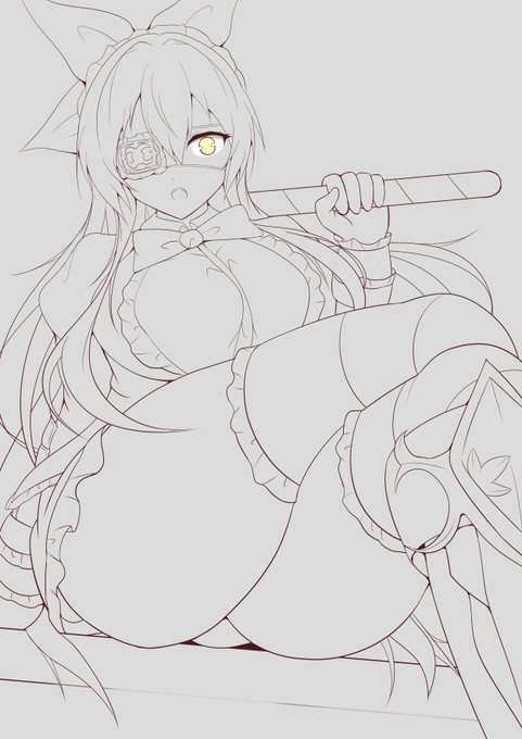 アイビーちゃん線画できたーあとは色塗り! 