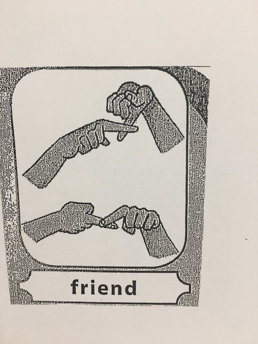 HAYSchoolNorton's tweet photo. #BuildingCulture This week is not only #StartWithHelloWeek but National Deaf Awareness Month so we also have signs around the building. Today’s poster explained how to sign Friend. #SoExcellent #HAYNation https://t.co/90VY8c8kao