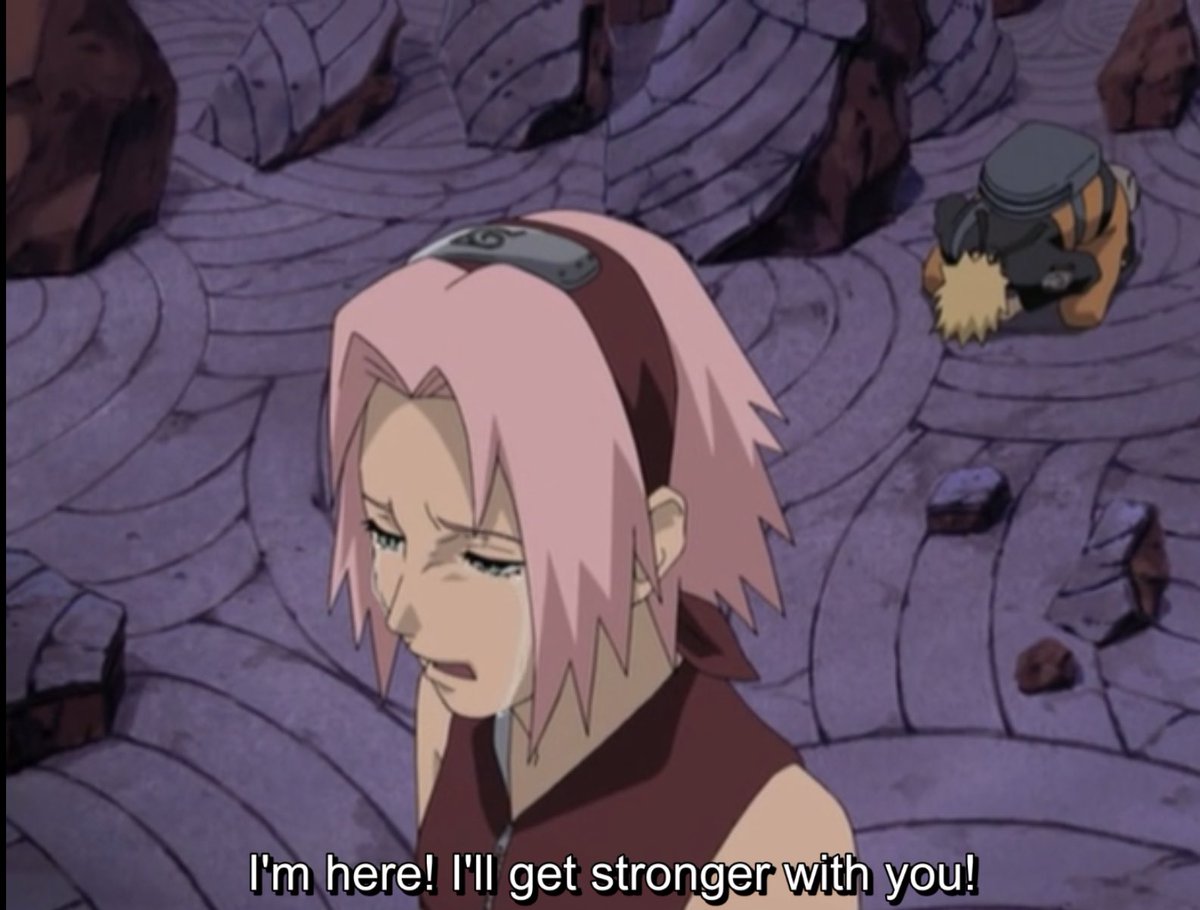 Sakura is trying to stay low and build with Naruto and he’s not having it. Let that man go. #NarutoShippuden