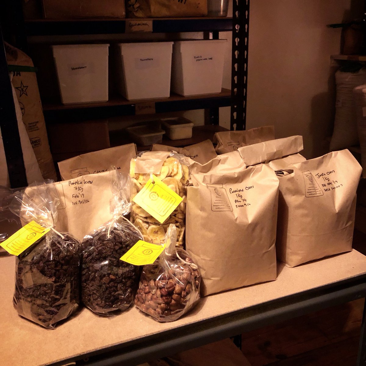 Tomorrow we will be dropping off this order to a customer via cargo trike, making a little dent in food miles and single use plastics.. it’s a small step but if we make lots of them we can make a difference. 😊