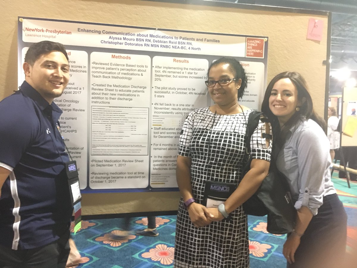 CdotoratosRN1's tweet photo. Proud to share our EBP project with the nation at #AMSN2018 Patient Education Tool for New Medications a lot of traffic and inquiry. @laurie1nurse @IanSaludares_RN @Ophelia_M_Byers @Missy1pao https://t.co/5aDznsoKLO