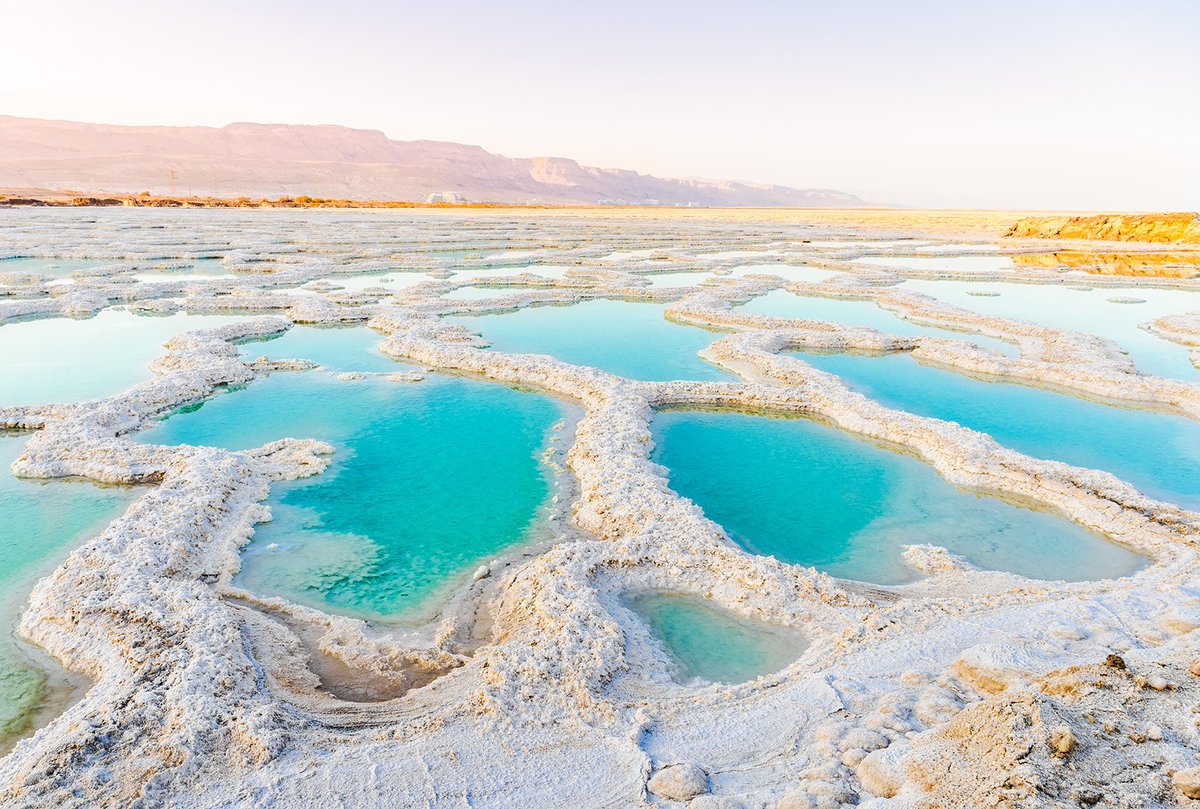 We're intrigued by the unique textures formed by salt crystals in the Dead Sea.