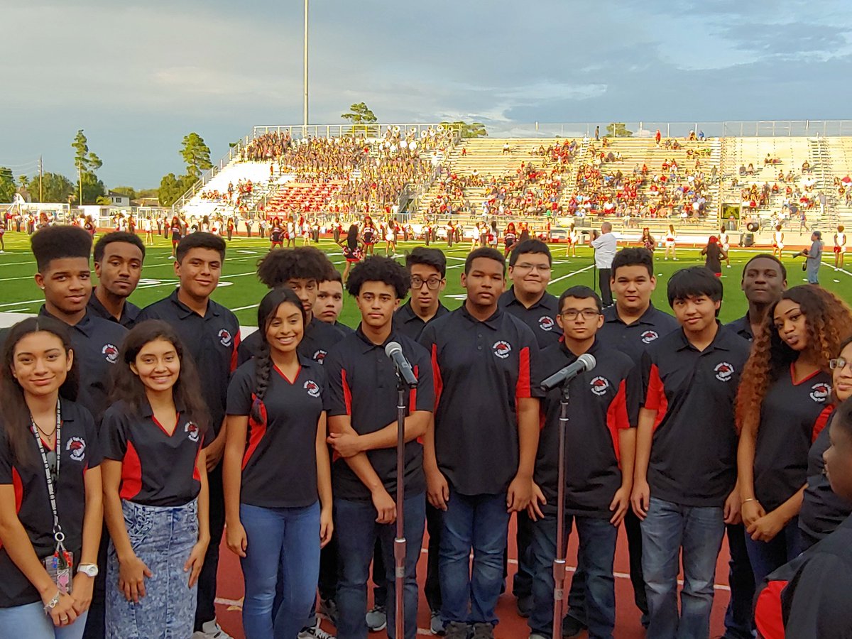 Almost National Anthem time for <a href="/whsmustangs/">Westfield Mustangs</a> home game!