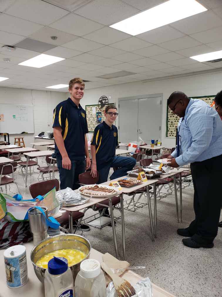 Meat Fundraiser time!!! Our teacher breakfast was a success!