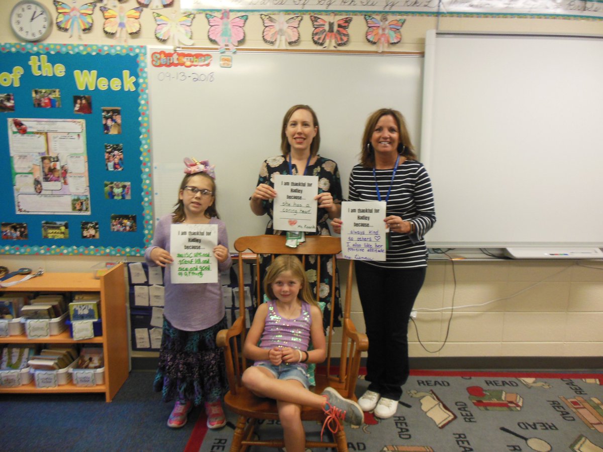 MissKovarik's tweet photo. We are so thankful to have Hadley in our learning community! (2 of 2) #3KStarStudent #Geneva304 #ThankfulThursday @WesternAve304 https://t.co/RHZj9uEpRo