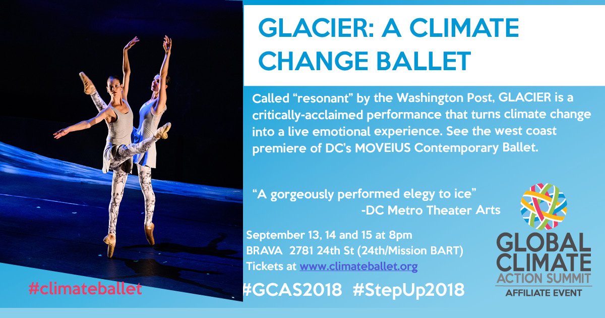 ClimateBallet's tweet image. #Climateballet opens tonight @BravaTheater. 8pm nightly thru Sat. Excited to grace today's @SFC_Datebook and be featured by @GCAS2018. @Connect4Climate Hope to see you there! #gcas2018 #climate