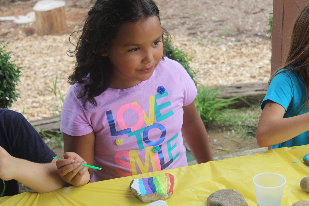 BGC_Greeneville's tweet image. Earlier this week staff from the Greene County Health Department painted rocks with some of our Club members. The rocks that the kids painted will be hidden and used for a hunt and hike on the Creation Health Trail in October!
