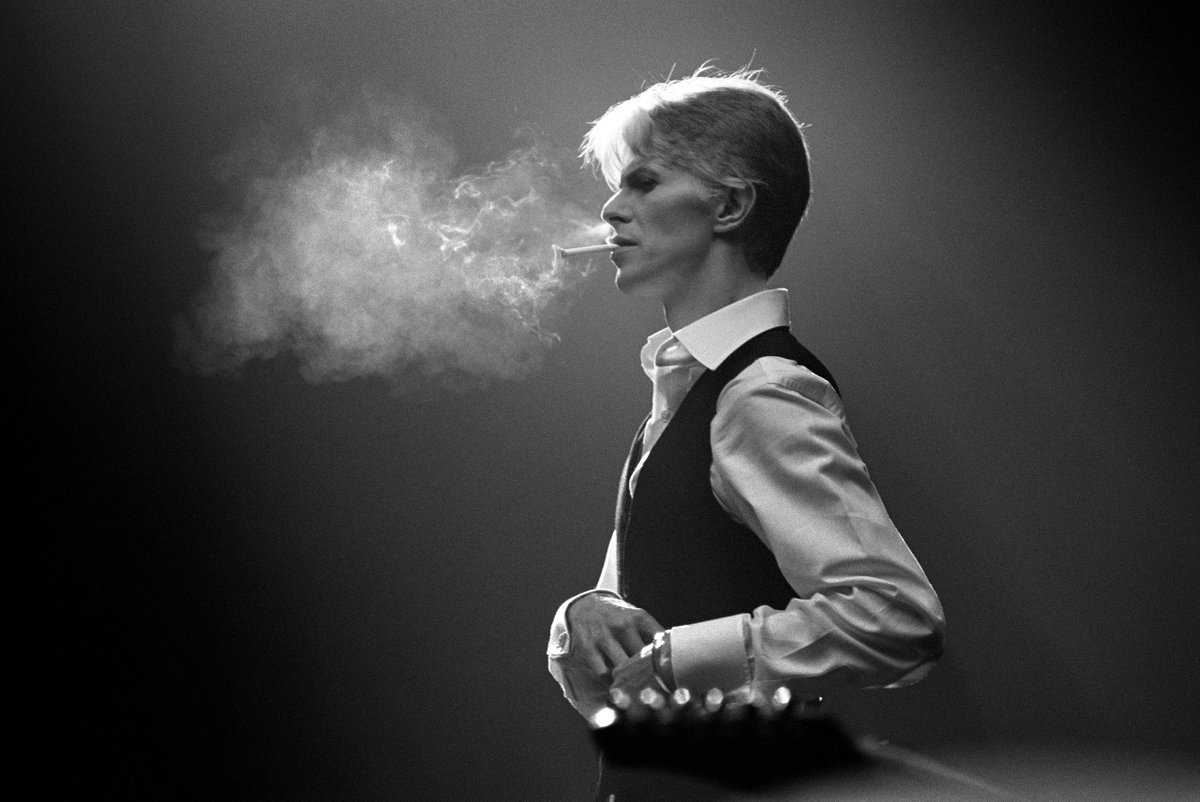 Esteban Tara David Bowie Smoking A Gitanes Cigarette C Andrew Kent 1976