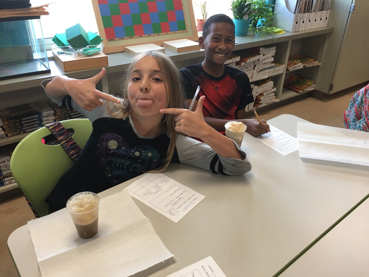MrsQuadagnoTCS's tweet photo. Describe properties of solids, liquids, and gasses. #RootBeerFloatLab #5thLearning #TCSscience #StatesOfMatter Engage them with something a little different... https://t.co/Ys0HohF80x
