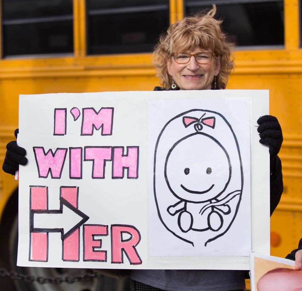 LiveAction's tweet image. We're with her, too! Authentic feminism stands up for every woman, including our smallest women in the womb.

Photo: @March_for_Life