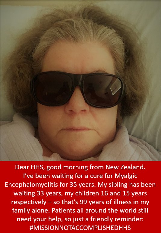 TapanuiFlu's tweet image. .@HHSGov, Good morning (14th September) from New Zealand. The message below is a reminder that #ME patients worldwide still need your help. #MissionNOTaccomplishedHHS #VirtualProtest #MyalgicEncephalomyelitis #MEcfs #CFS #PwME