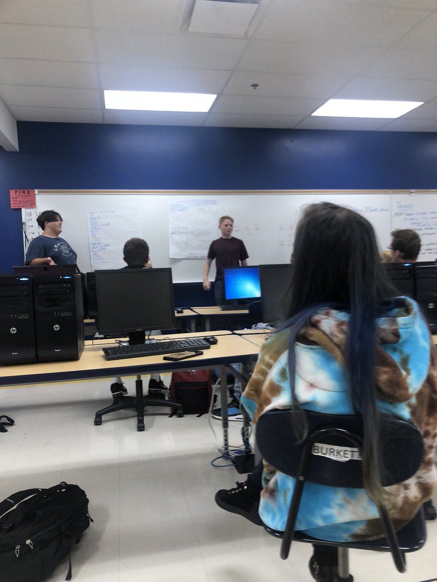 CAHSBusiness's tweet photo. Game IT students showing off their video game prototypes!! #designthinking #wediditbest #gamers #getyourcodeon https://t.co/N2QYMjmnga