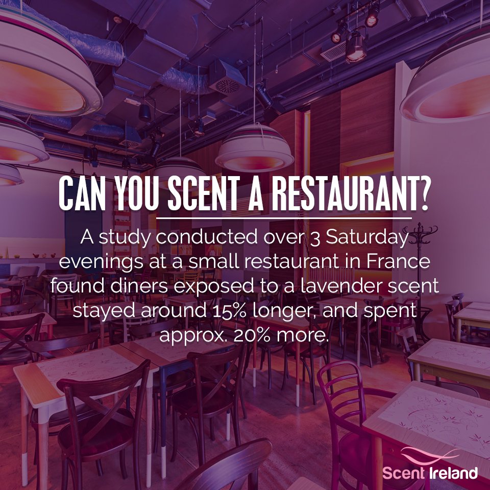 scentireland's tweet photo. Can you Scent a Restaurant?
.
.
.
#restaurant #scenting #lavender #essentialoil #airscenting #atmosphere #brandidentity #experience #irishrestaurants #naturalscents #marketingsensorialireland #dublin #ireland #oilfragrances #PositiveEnvironments #scentdeliverysystem https://t.co/5dgBXhAnZz