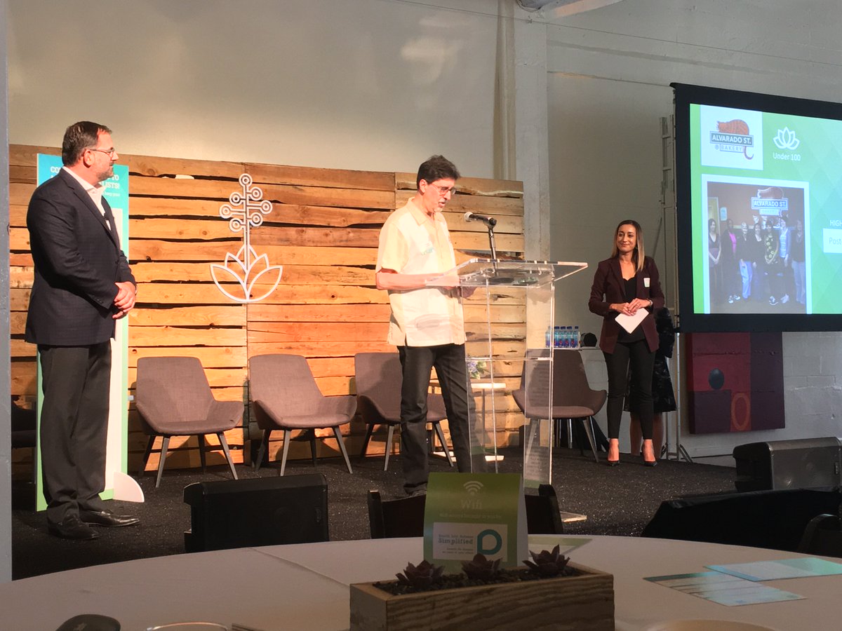 Thank you Springbuk, Inc. &amp; Sequoia Consulting Group for awarding Alvarado Street Bakery the 2018 Bay Area’s Healthiest Employer! Gregg Sisneros, worker-owner &amp; Personnel Specialist, spoke about our commitment to a safe working environment &amp; healthy culture. #healthy #BayArea