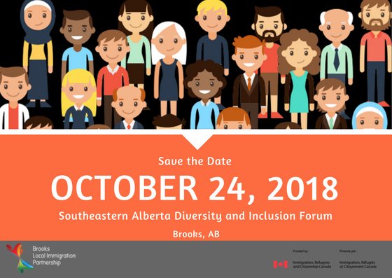 Save the date! Brooks LIP is hosting a Community Forum on October 24 from 9:30-3:30 at the JBS Canada Centre. 
This event is for organizations, employers, and service providers. Listen to a variety of speakers, presentations and activities. 
Registration details coming shortly!