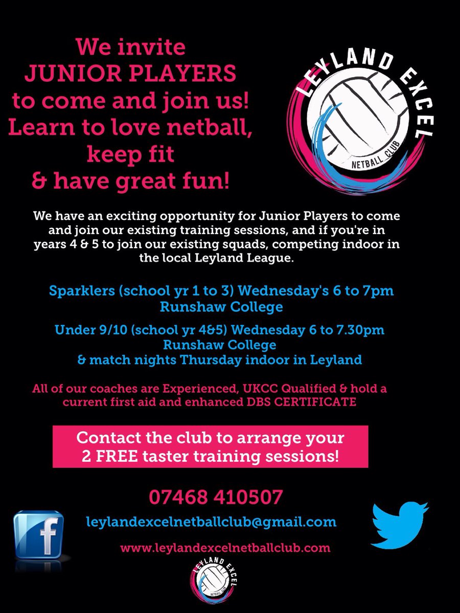 Leyland Excel Netball Club tweet media