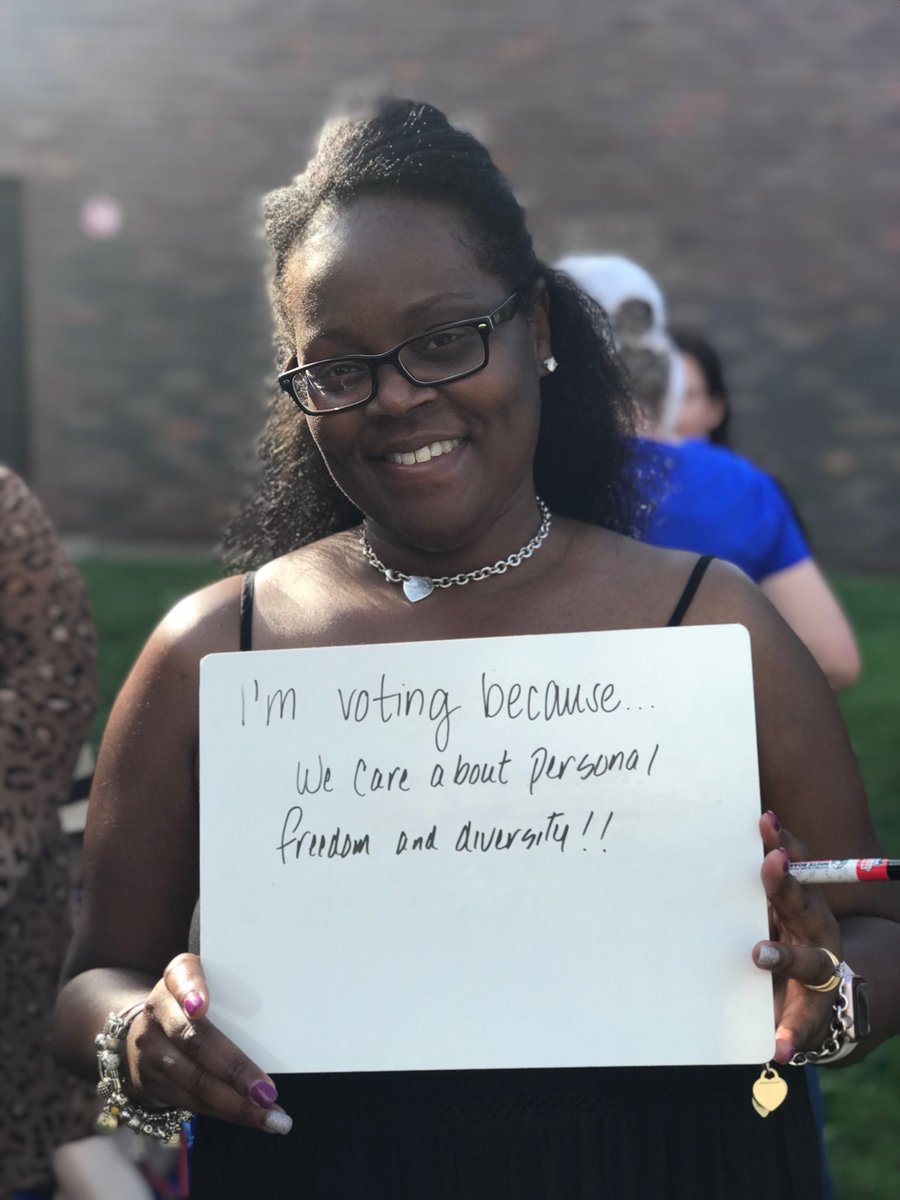 emmajwh's tweet photo. As the crowd waits for @RichCordray and @BarackObama in Cleveland, we’re asking supporters why they’re voting this year. Here are just a few of those faces - add @OHDems on Snapchat to see more. #ImVotingBecause https://t.co/R3TBbXnGR4