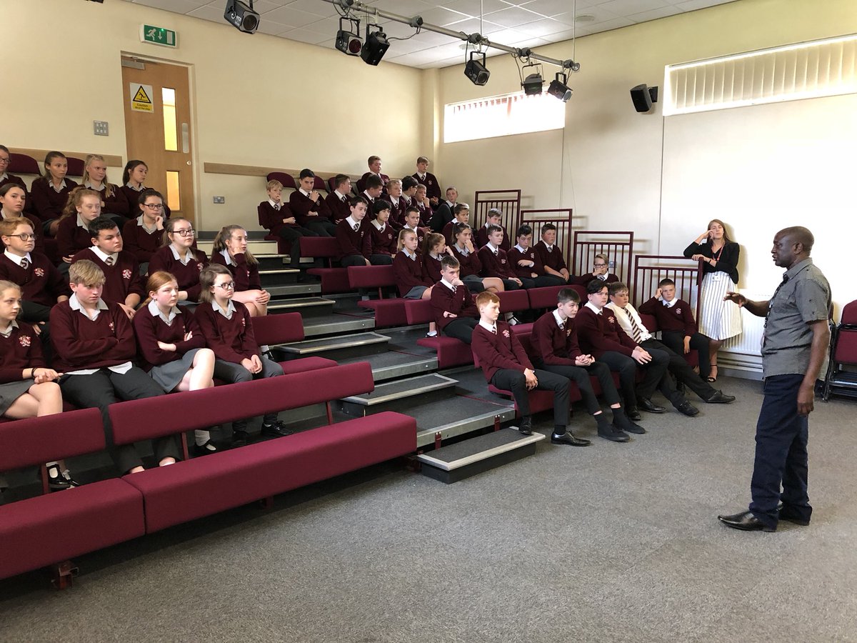 It was also great to welcome Webster (Malawian farmer) and Tracy from @JTS_FairTrade to @SaintAidansCEHS to speak to classes about the impact on lives in Malawi of the #90kgRiceChallenge