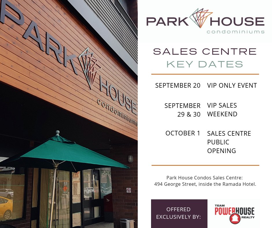 TeamPowerhouseR's tweet photo. We have received an overwhelming response from the community about Park House Condos, and we're very pleased to announce the opening dates for the Park House Condos Sales Centre! 

There's still time to register at https://t.co/BnqPEhBXIz #cityofpg  #parkhousepg https://t.co/vsxuDTk5YQ