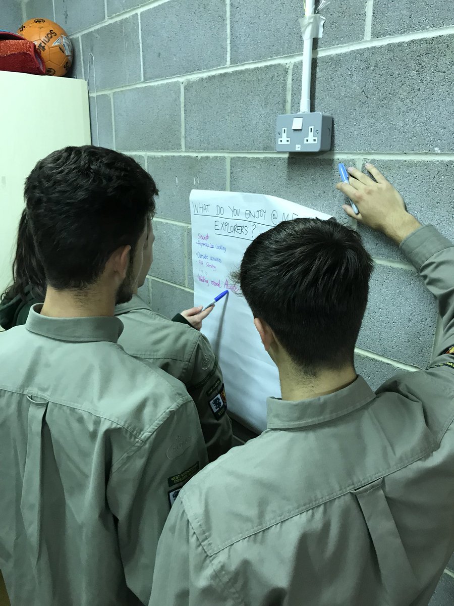 Toby_R_'s tweet photo. Spent the evening gathering ideas from our #Explorers for what they’d like to do over the next year #YouthShaped #WWScouts #iScout https://t.co/QfTGVWEcc4