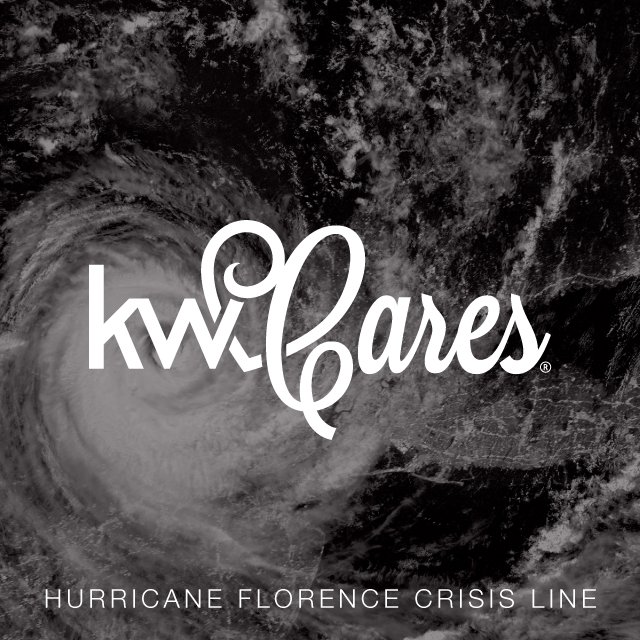 kwri's tweet photo. Help is on the way! KW Cares is closely monitoring #HurricaneFlorence, and our staff is on alert and in close contact with leaders in the affected regions. Please heed local warnings to evacuate, and contact 911 for time-sensitive emergencies. Crisis Line: 1-866-591-2737 https://t.co/rMm6kBxppX