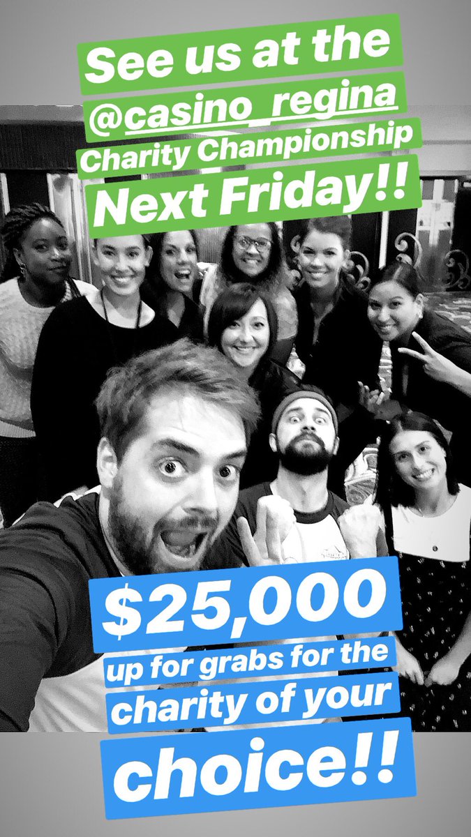 HEY!! #YQR!! <a href="/Casino_regina/">Regina casino</a> is putting up $25,000 at the FUNNN Charity Championship for THE CHARITY OF YOUR CHOICE plus $3,000 in 💵 for YOU! 
Oh and WE ARE HOSTING!! It’s going to be a BLAST next Friday! 
Register your team of 4 at casinoregina.com