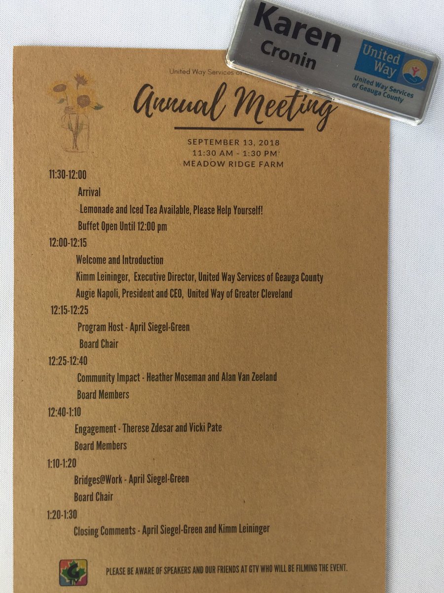 The beautiful venue for @UWGeauga annual meeting today was quickly overshadowed by the tremendous efforts underway to increase self sufficiency in #GeaugaCounty.  #LiveUnited #UnitedWhy