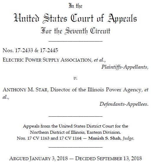 The Seventh Circuit rejects challenges to the Illinois ZEC program.  "[B]ecause states retain authority over power generation, a state policy that affects price only by increasing the quantity of power available for sale is not preempted by federal law."