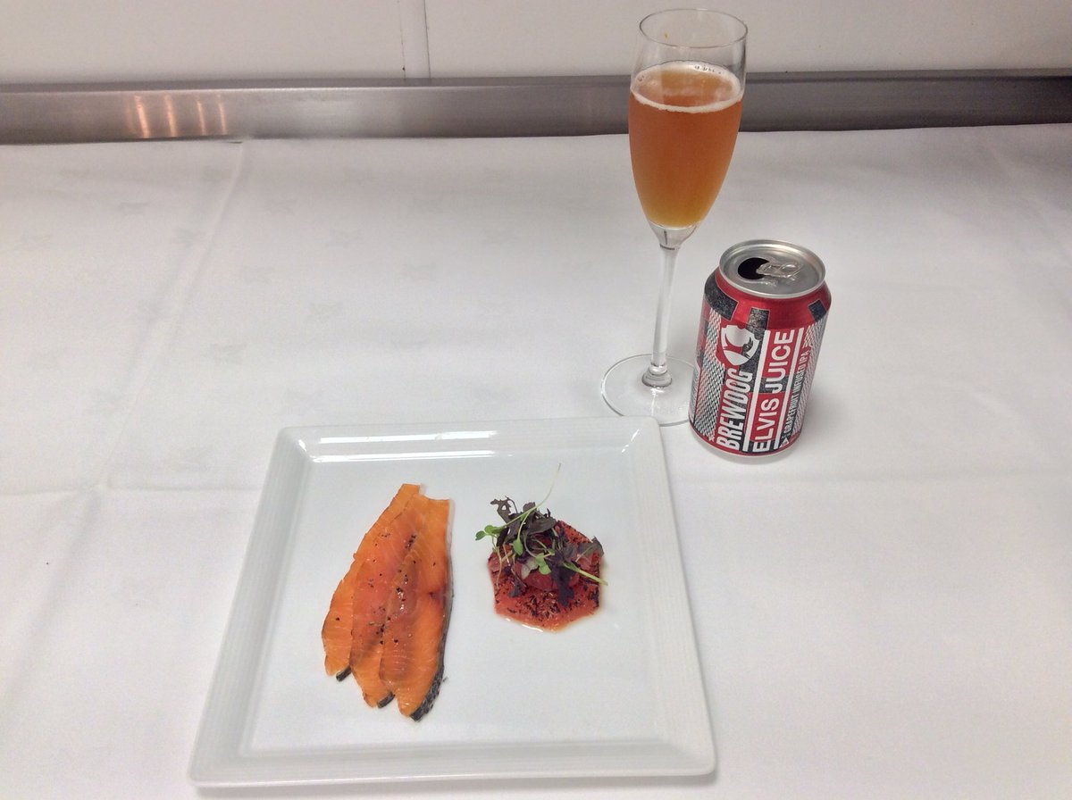 #salmon from <a href="/suthofportsoy/">Sutherlands of Portsoy</a> cured in @lonewolfspirits #gin paired with <a href="/BrewDog/">BrewDog</a> #elvisjuice tonight at <a href="/themeldrum/">Meldrum House</a> #aberdeenshire #brewdog <a href="/SeafoodScotland/">Seafood Scotland</a> I hope <a href="/thebayfish/">The Bay Fish & Chips</a> would approve