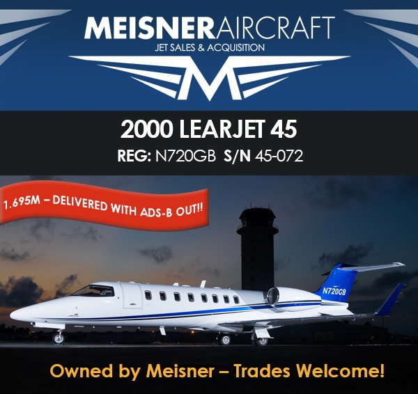 leader_luxury's tweet photo. Cheapest #Lear45 with ADS-B Out & BR Engines for sale at Meisner Aircraft
Owned by Meisner - Trades Welcome
Contact them today with an offer at: https://t.co/yxDZukfItz
#bizjet #bizav #aircraftforsale #privateaviation #privatejet #privateflying #jetforsale #businessaviation https://t.co/8ahjvd7sMX