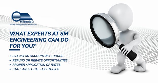 How do SM Engineering experts reduce your utility expenses? 
smeng.com
#savemoney #business #lowerpowerbills #utilitybills #energybills #utilityexpenseanalysis #electricity #billingerrors #accountingerrors  #smengineering