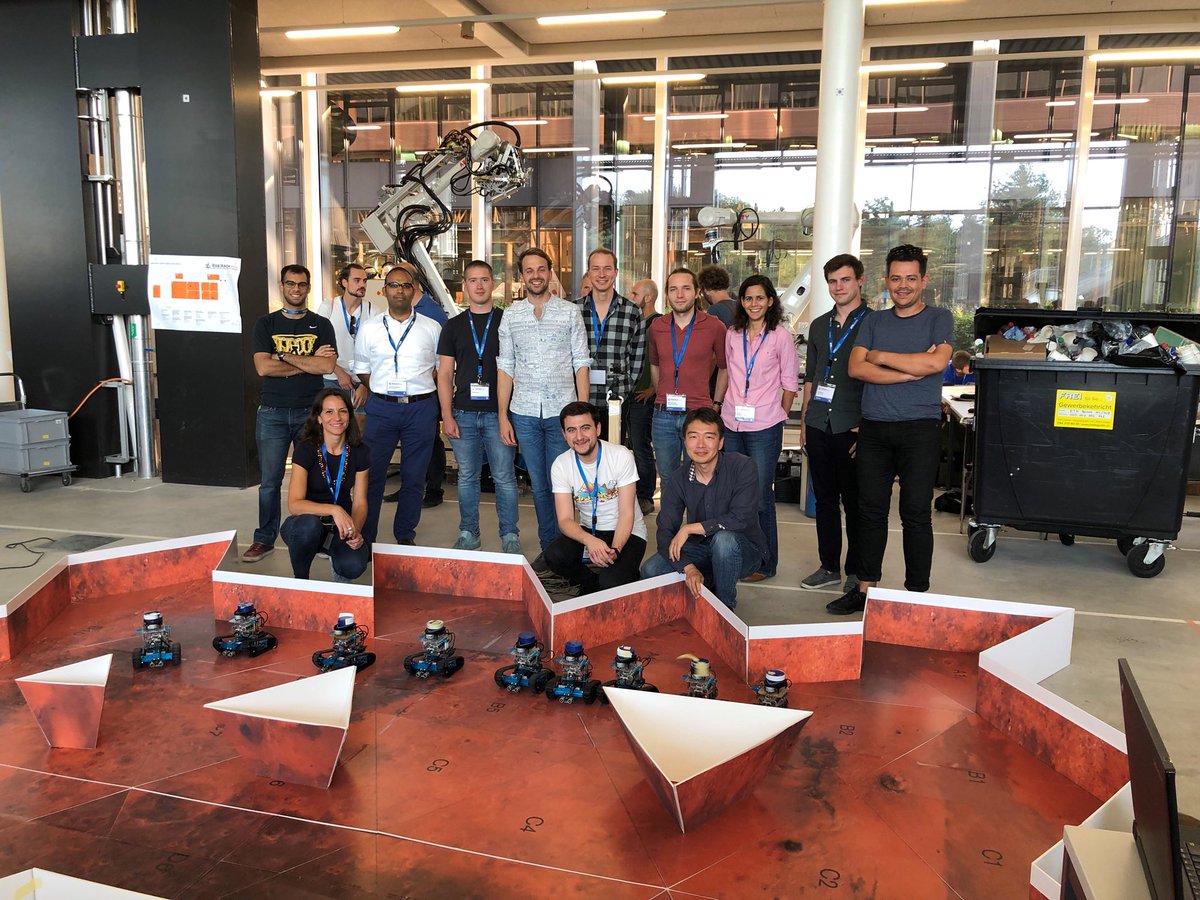 Our SMG team putting Mars autonomous robots to the test @robarch2018 in Zurich Switzerland. See the blog mars18.ml  #robarch2018 #ETH #robots