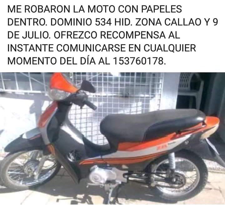 emergenciasAR's tweet photo. #MotoRobada de Callao y 9 de Julio #Rosario dominio 534 HID gracias por difundir  @leodelga2 @RosarioAlerta @templario15 @JoseljuarezJOSE @TransitoRosari0 @TransitoRosari @CalleDRosario @JulianPintoOk @Luciano434 @ConLaGenteRos @apurainfo @OjoPrensa @elciudadanoweb https://t.co/FEsGu1LoSH