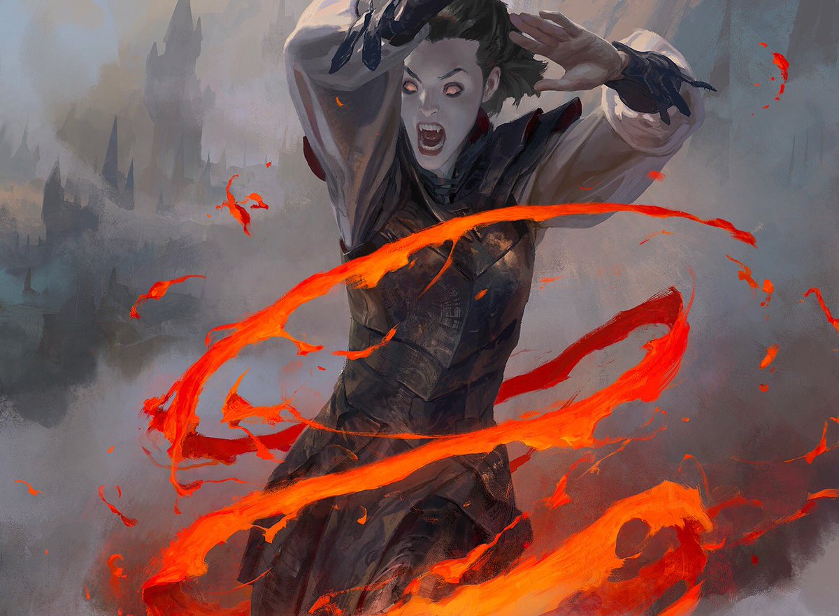 Lava Coil' for the Guilds of Ravnica MTG set! Art director- Cynthia  Sheppard 🔥🌋🔥, image size:1200x881