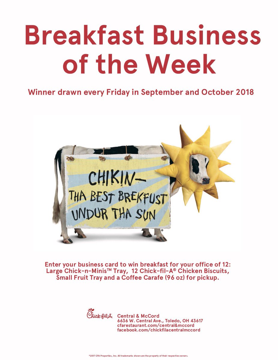 cfamccord's tweet photo. Registration box at Chick-fil-A Central and McCord! https://t.co/6rcs3flwN4