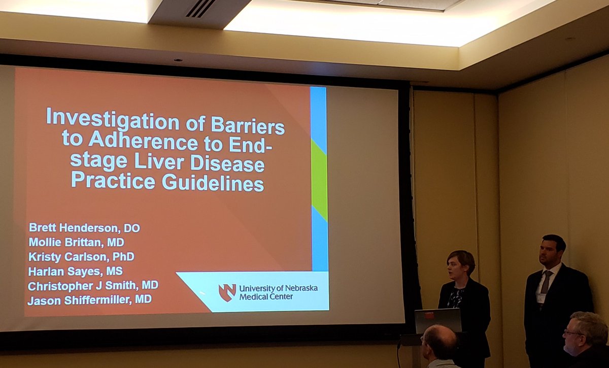 sboerner's tweet photo. Mollie Brittan, HO3, and Brett Henderson, HO3, selected for oral presentation of their work on ESLD - great work! Proud to see their efforts at #SGIMMW18.

@UNMCIMResidency https://t.co/DvAsDLPUvb