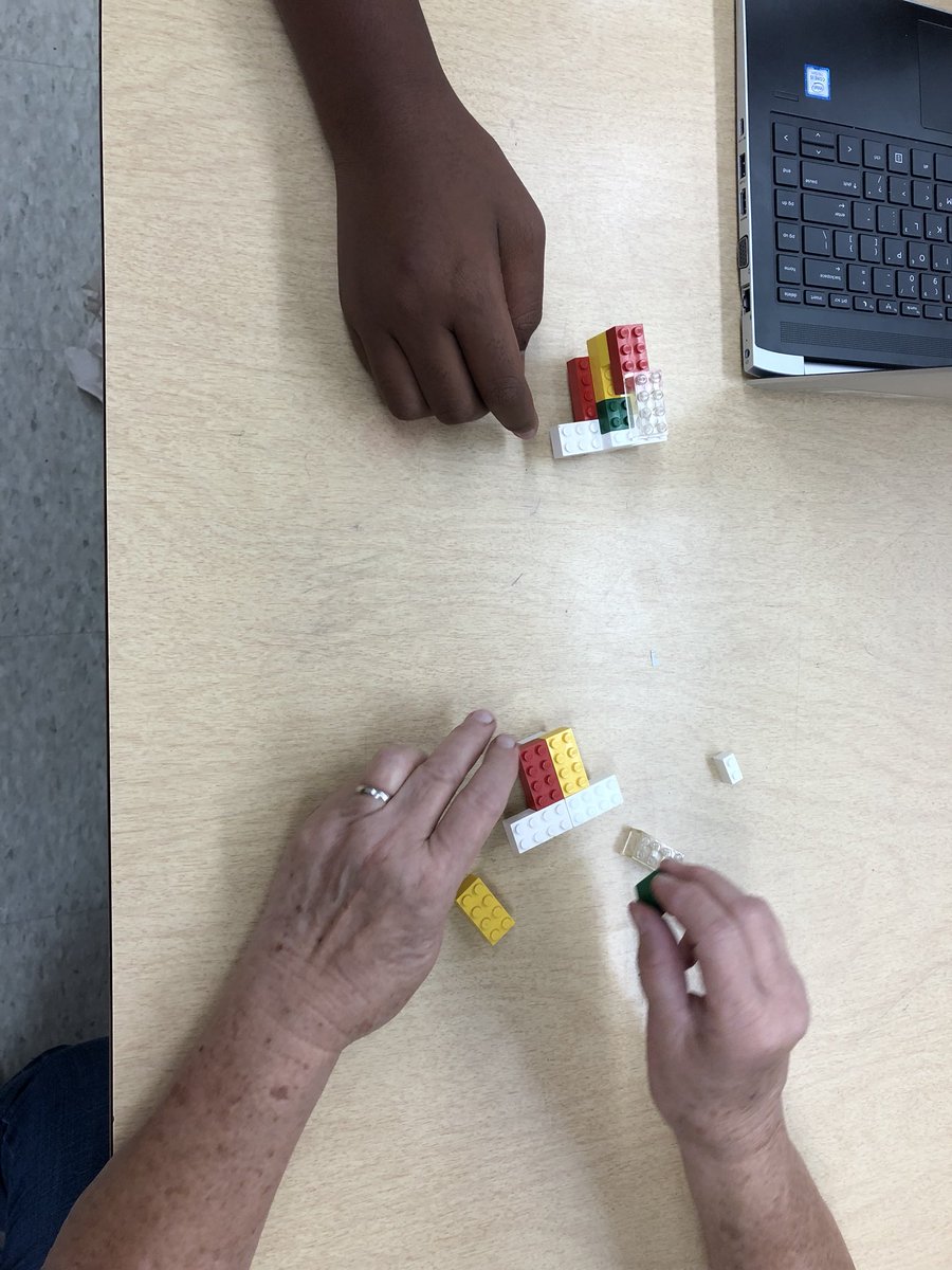 828Deb's tweet image. LEGO activity in FCS Pathways class