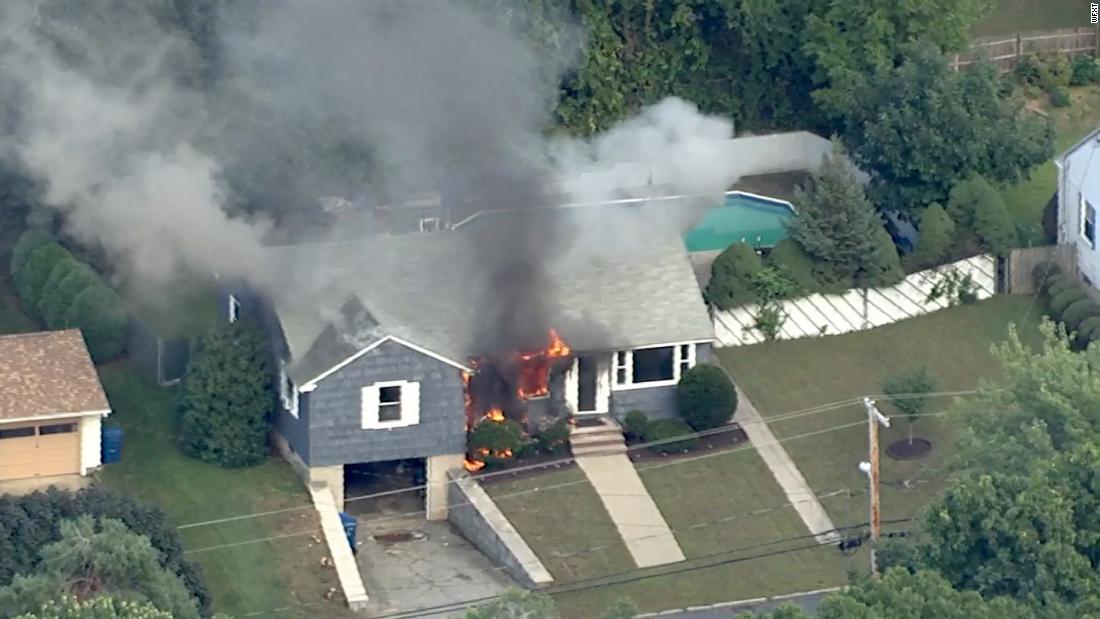cnnbrk's tweet photo. Multiple suspected gas explosions have set several structures on fire in Massachusetts, police say https://t.co/H97cg21Aq6 https://t.co/T8zm6r3fY3