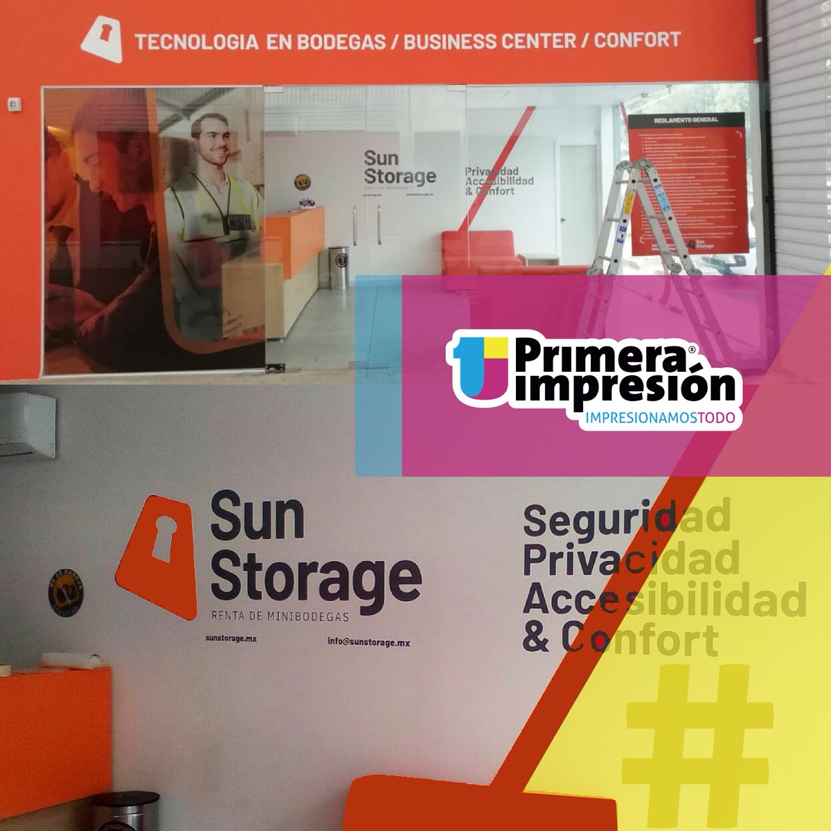 Primera_Impre's tweet photo. Interiorizamos en SunStorage con:
-Recorte de vinil
-Vinil impreso en calidad fotográfica
-Señalética en acrílico 
#GraciasPorDejarnosImpresionarte https://t.co/j0lDLETsAJ