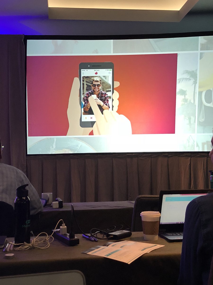 <a href="/dylandellsworth/">Dylan Ellsworth (He/Him)</a> from <a href="/MarriottIntl/">Marriott International</a> shared valuable insights AND his very own <a href="/Tinder/">Tinder</a> profile. #BeBold⁠ #Meltwatersummit