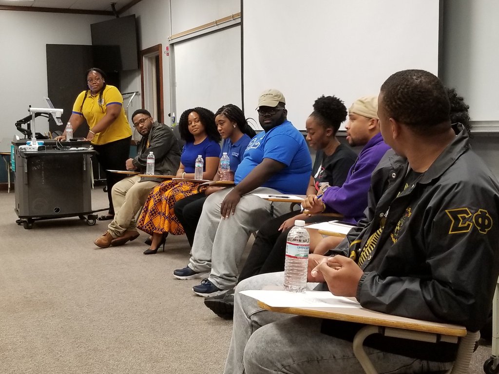 We are pleased to have the Circle City NPHC presenting Black Greek 101. Come meet these members in Pharmacy 103 until 8pm.