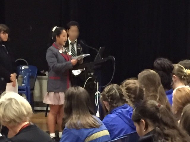 Hilary Z, Year 10, is up on stage today as MC of the #ItTakesASparkConf! Well done Hilary!